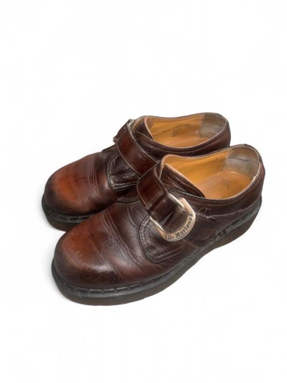 Vintage 90s Dr. Martens Brown Platform Mules